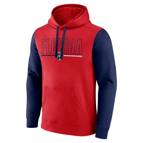 Men's Logo Athletic Red Florida Panthers Deliver Fleece Pullover Hoodie - 第 2/3 張圖片