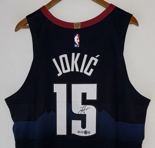 Nikola Jokic Signed Denver Nuggets Nike ADV NBA Authentic City Jersey USASM BAS