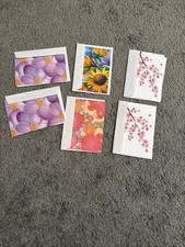Lot Of 6 Floral Themed Cards With Envelopes  C76 