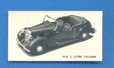 MOTOR CARS.CARD ISSUED BY KELLOGGS IN 1949.#20 M.G.TOURER
