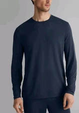 NWT Tommy John Long Sleeve Shirt Second Skin Mens Sz 2XL Blue Soft Crew Neck