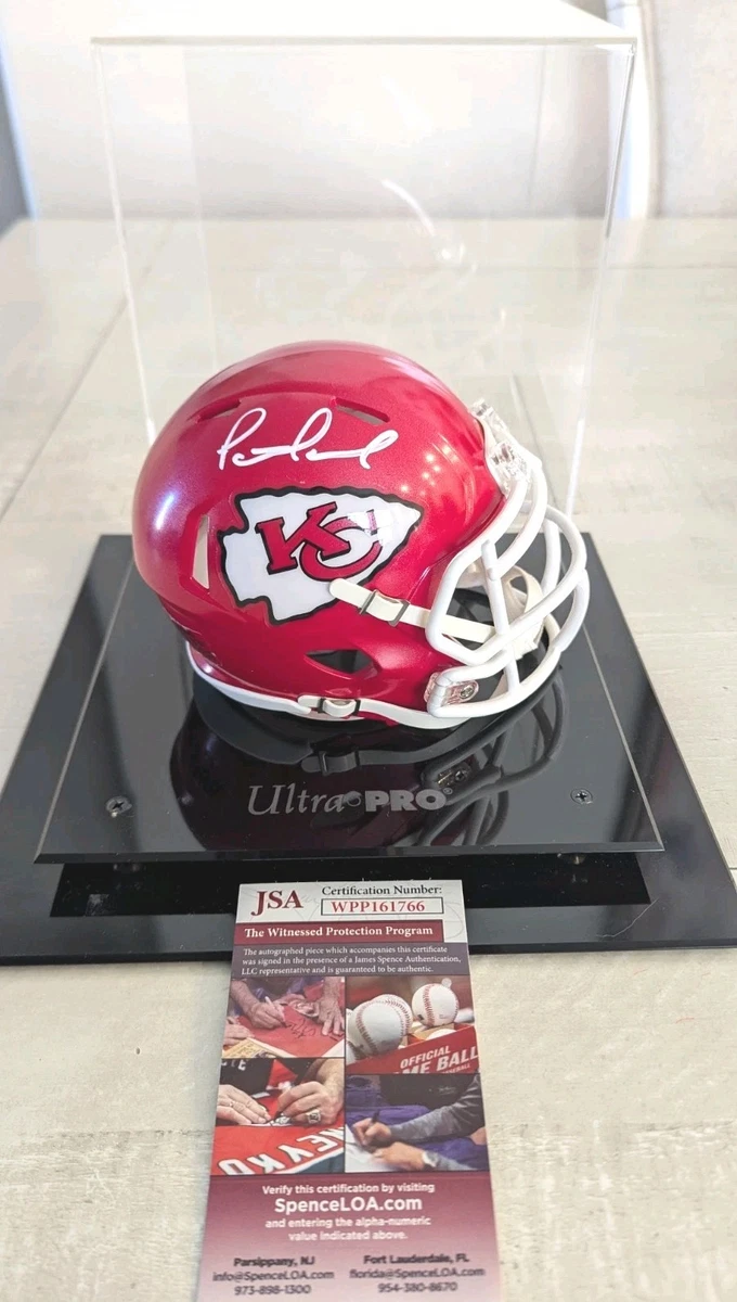 Patrick Mahomes Autographed Signed Mini Helmet JSA COA With Display Case