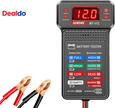 12V Car Battery Tester with LCD Screen  Indication, Universal Car Voltmeter  A