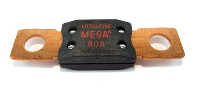 1x Littelfuse MEGA Sicherung 80A Hochstrom KFZ LKW Mega VAL BF2 Streifen 32V M8
