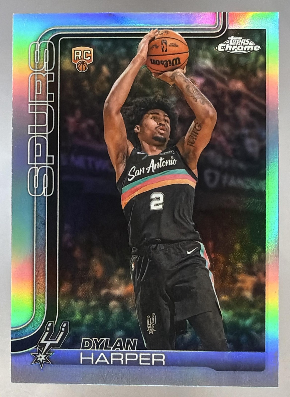 2025-26 Topps Chrome Update Dylan Harper Refractor RC Spurs #152 NM