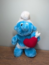 Vintage 1982 Cupid Smurf Plush Collectible