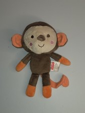 Fisher Price Snugamonkey Brown Orange Baby Plush Monkey 95778 Lovey 7"