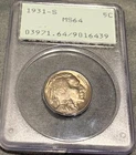 1931 S Buffalo Nickel  PCGS MS 64 (OGH Rattler) Sharp, Lustrous & Very Appealing