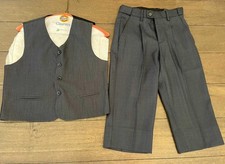 Boys Charcoal Gray Suit Vest and Pants, size 8