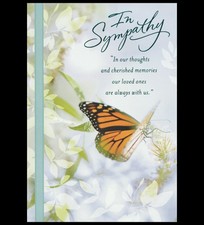 In Sympathy Our Loved Ones Are Always With Us Sympathy Card - Blue Foil Hallmark