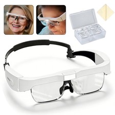 Lupenbrille Mit Licht 0.75-4x LED Stirnlupe Kopflupe Vergrößerungsbrille 3-LED