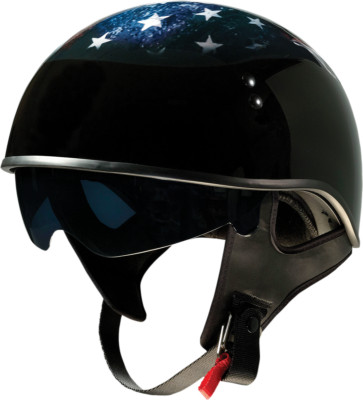 Z1R Vagrant USA 1/2 Half Helmet USA FLAG /BLACK