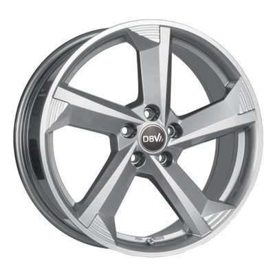 1x DBV TORINO III hyper silber front poliert 8.0Jx18 5x108 ET40
