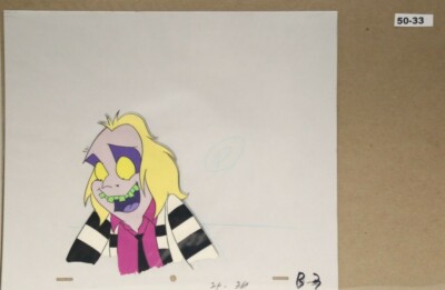 Beetlejuice Original Production Drawing And Cel 50-33 Used Cond.