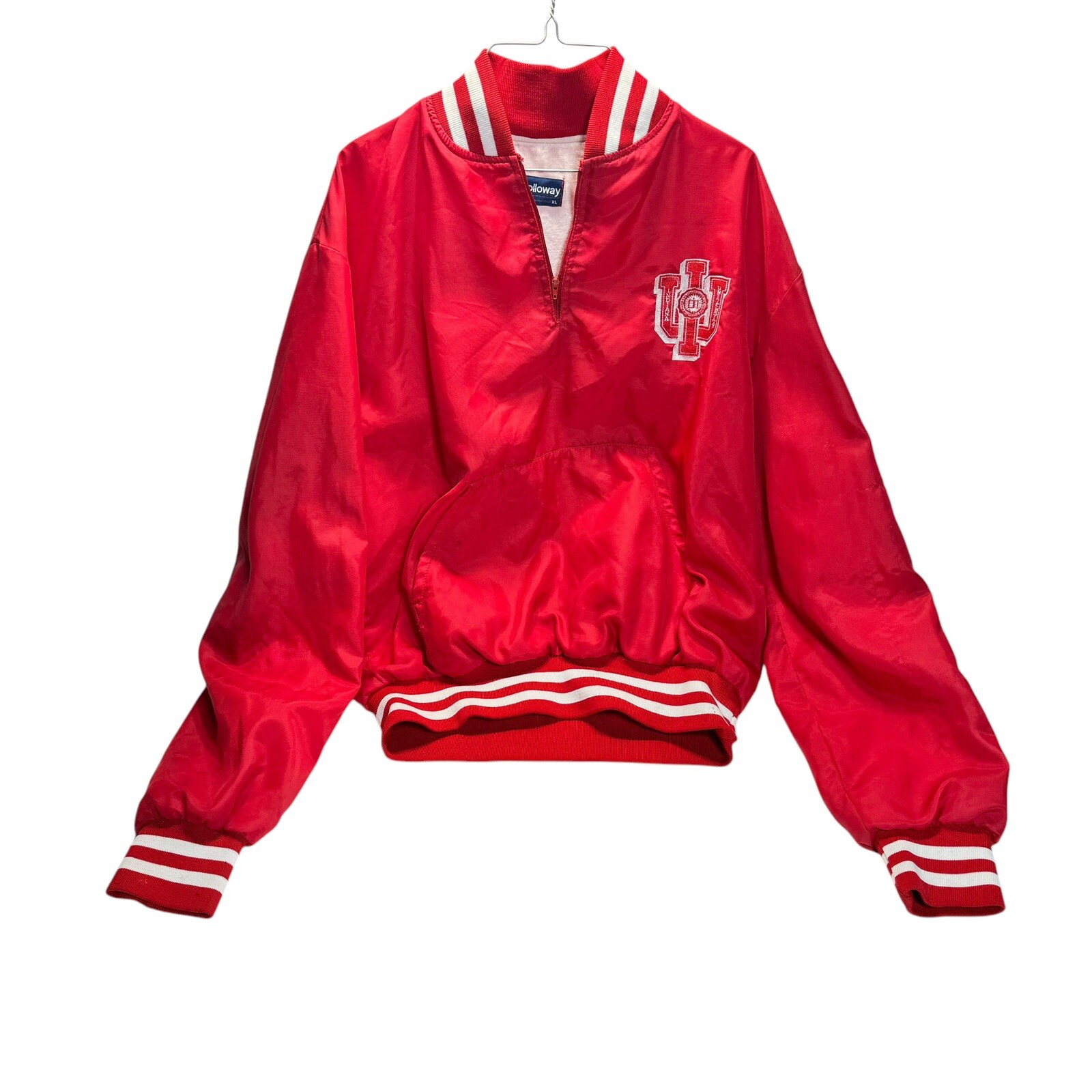 Vintage Indiana Hoosiers Pullover Jacket Red And White Size XL