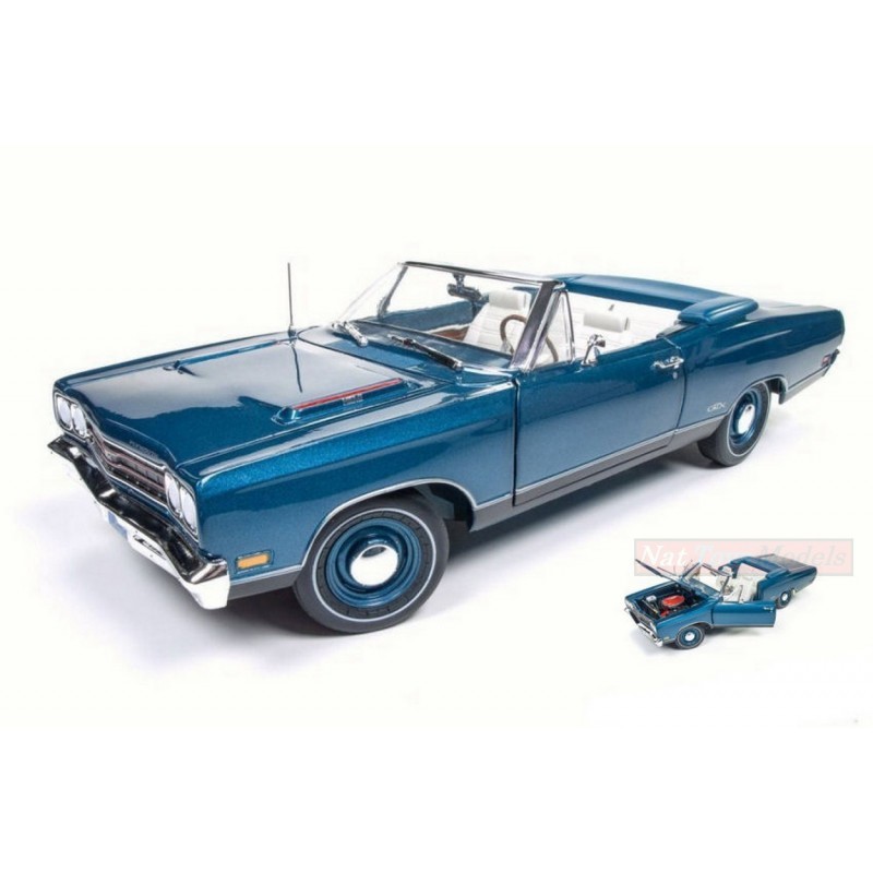 Auto World amm1102 PLYMOUTH GTX Convertible 1969 Light bleu Metallic 1 18 Model Auto World amm1102 PLYMOUTH GTX Convertible 1969 Light bleu Metallic 1 18 Model