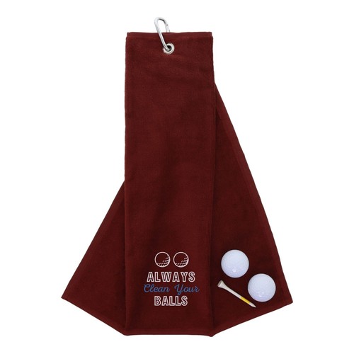 PERSONALISED GOLF TOWEL EMBROIDERED WITH RUDE/FUNNY SAYING IDEAL GIFT FOR DAD - Picture 15 of 27