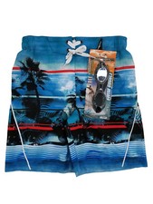 Little Boys Blue Tropical Surf Shorts Swim Trunks Board Shorts