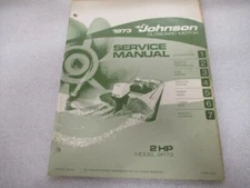 1973 Johnson Outboard Motor 2 HP OEM Service Manual Item No. JM-7301