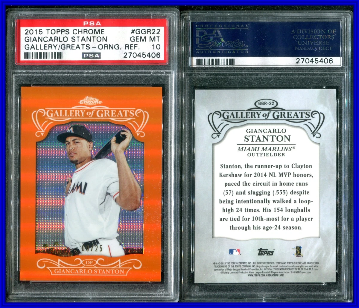 Topps Giancarlo Stanton Baseball 2015 Season Sports Trading Cards