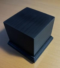 BASETTA BASE IN LEGNO NERO OPACO PER FIGURINI PLINTH DISPLAY WOOD BASE 5x5 H5,7