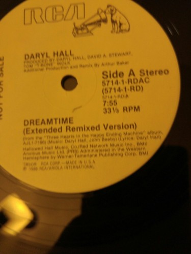 DARYL HALL DREAMTIME 12" 1986 LP RARE DJ PROMO