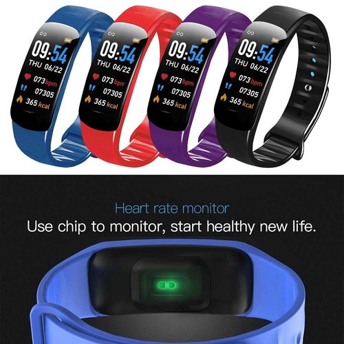 Rate Sports Bracelet Fitness Pedometer Wristband Intelligent Watch Smart Watch