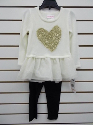 Toddler & Girls Flapdoodles 2pc Cream Sweater & Legging Set Sizes 2T - 6