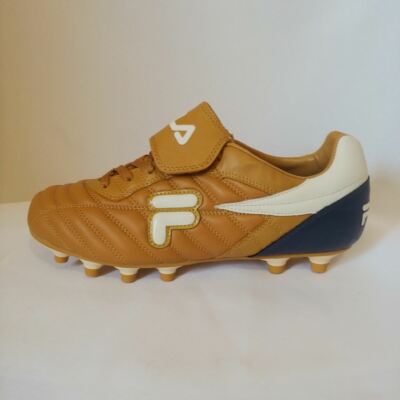 Fila Mens Fila M'S MAXIMO LEATHER/SYN Soccer Cleats Gold/White-Navy Size 7.5