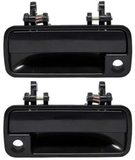 New Smooth Black Front Exterior Door Handle Set For 1988-1991 Honda Civic
