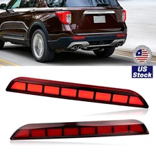 LED Rear Bumper Reflector Tail Turn Signal Light DRL For Ford Explorer 2020-2023