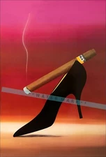 Cigar 1999 Black Heels Vintage Poster Print Retro Style Fashion Art