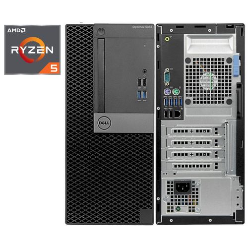 Dell Optiplex 5055 MT Ryzen 5 PRO 1500 3.5GHz 8/16/32GB - 0/240/480/960GB Win 10 - Afbeelding 2 van 16
