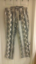 R.V.T. Pants, Women's Plus sz 22, Snake Print, Wide leg, Faux Leather NWT