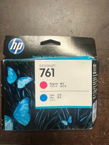 2020 - HP 761 Magenta and Cyan Printhead (HP CH646A Printhead) sealed box
