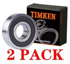  2 PACK TIMKEN 6304-2RS 20X52X15MM Double Rubber Seal Ball Bearings