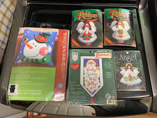 6 lot Christmas Dimensions Snowman Pillow Felt Kit 72-08174 62169 MORE