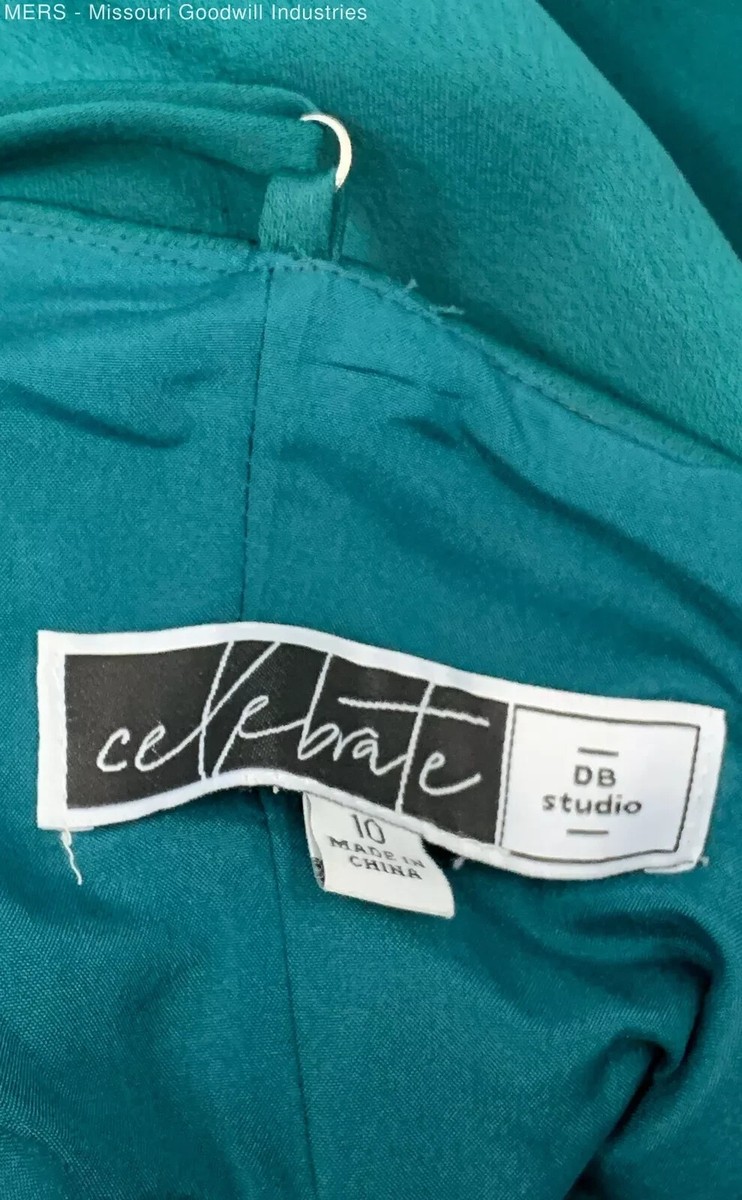 Celebrate DB Studio ~ Emerald Green Crepe Satin Spaghetti Strap Gown 10 NEW $159 | eBay Celebrate DB Studio ~ Emerald Green Crepe Satin Spaghetti Strap Gown 10 NEW $159 | eBay