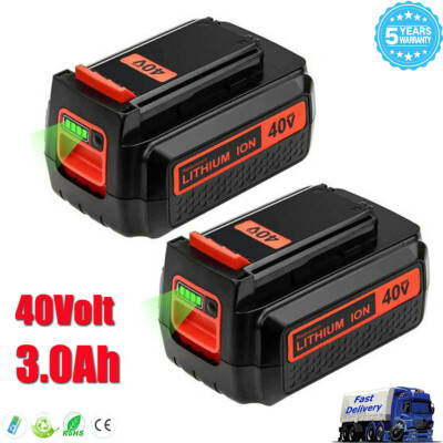 replacement For Black and Decker  40 Volt 3.0Ah  Lithium Battery LBX2040 LBXR36