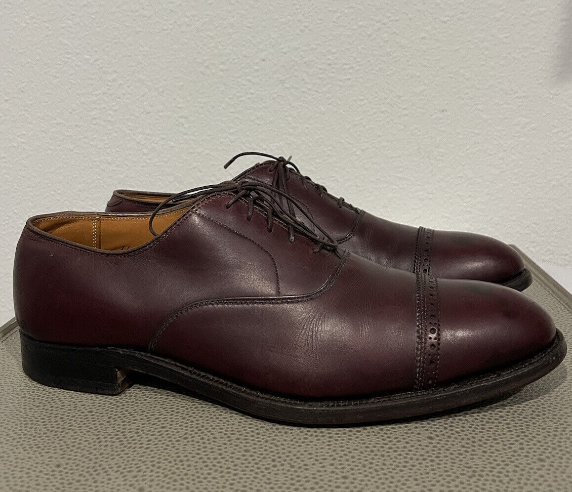 Alden 905 Burgundy Calfskin Perforated Straight Tip Bal