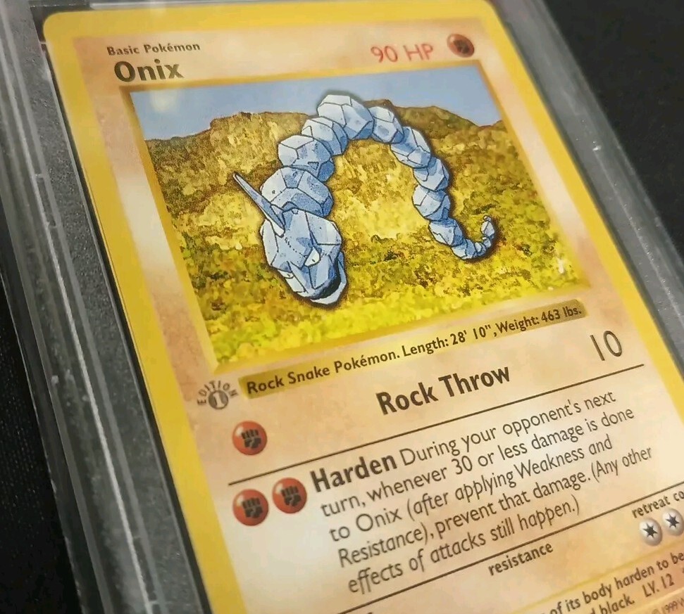 Pokemon Base Set 1st Edition Shadowless TRUE GREY STAMP Onix #56 PSA 8 NM | eBay Pokemon Base Set 1st Edition Shadowless TRUE GREY STAMP Onix #56 PSA 8 NM | eBay