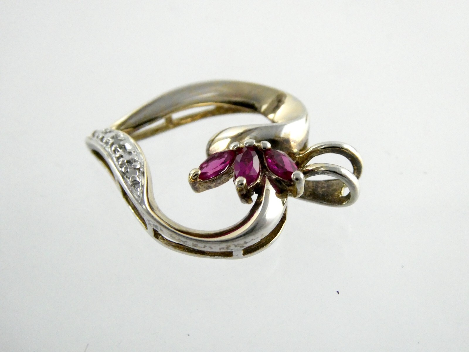 Ross Simons Sterling Silver Gilded Ruby Heart and… - image 5