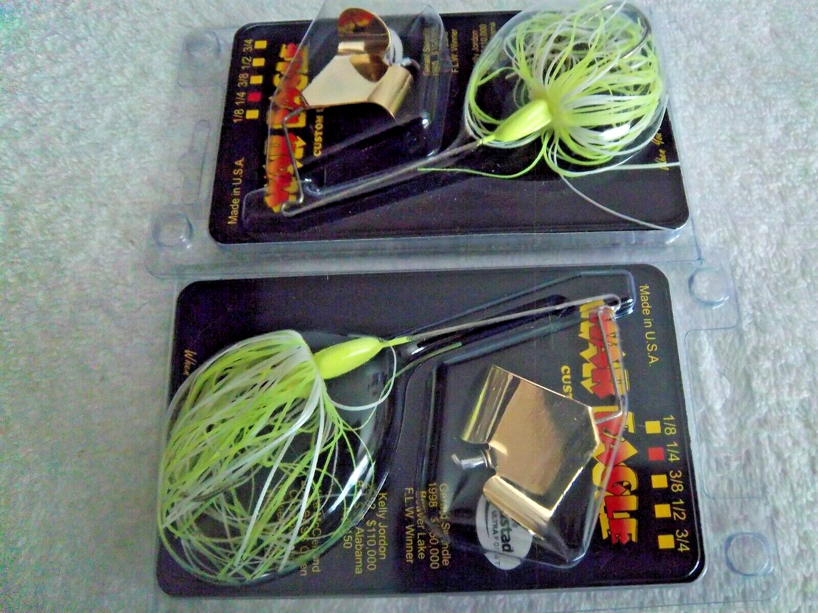 (LOT OF 2) WAR EAGLE BUZZBAIT 1/4OZ WE14BBW16 GOLD HOT WHITE CHARTREUSE K1482 - Image 5