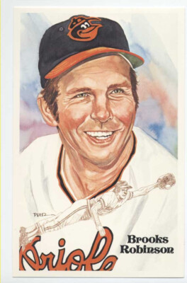 BROOKS ROBINSON  Unsigned Perez Steele Post Card - Set Break