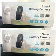 2xSmart Security Cameras Indoor Outdoor Wireless 2.4GHz Wifi New (2 pack)