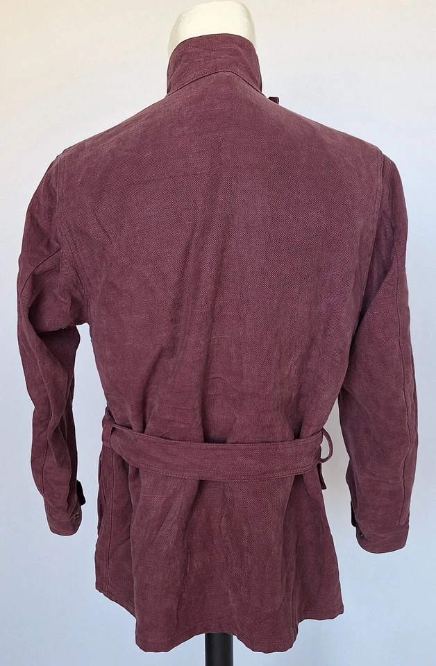 Abrigo chaqueta de lona vintage Belstaff RoadMaster talla 42 para mujer púrpura desvanecido Foto 4 de 4