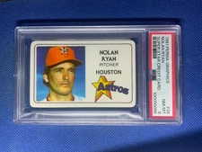 NOLAN RYAN 1981 PERMA-GRAPHICS SUPER STAR CREDIT CARD - PSA 8