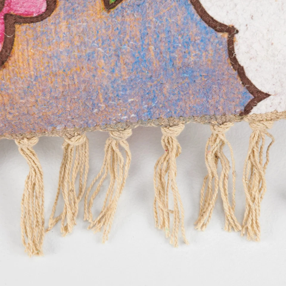 Alfombra Rainbow and Flowers interior/exterior 34" x 20" Primitives de Kathy nueva con etiquetas Foto 3 de 4