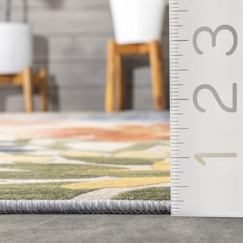 nuLOOM Rosana Transitional Multicolor Indoor/Outdoor Machine Washable Accent Rug - Picture 3 of 9