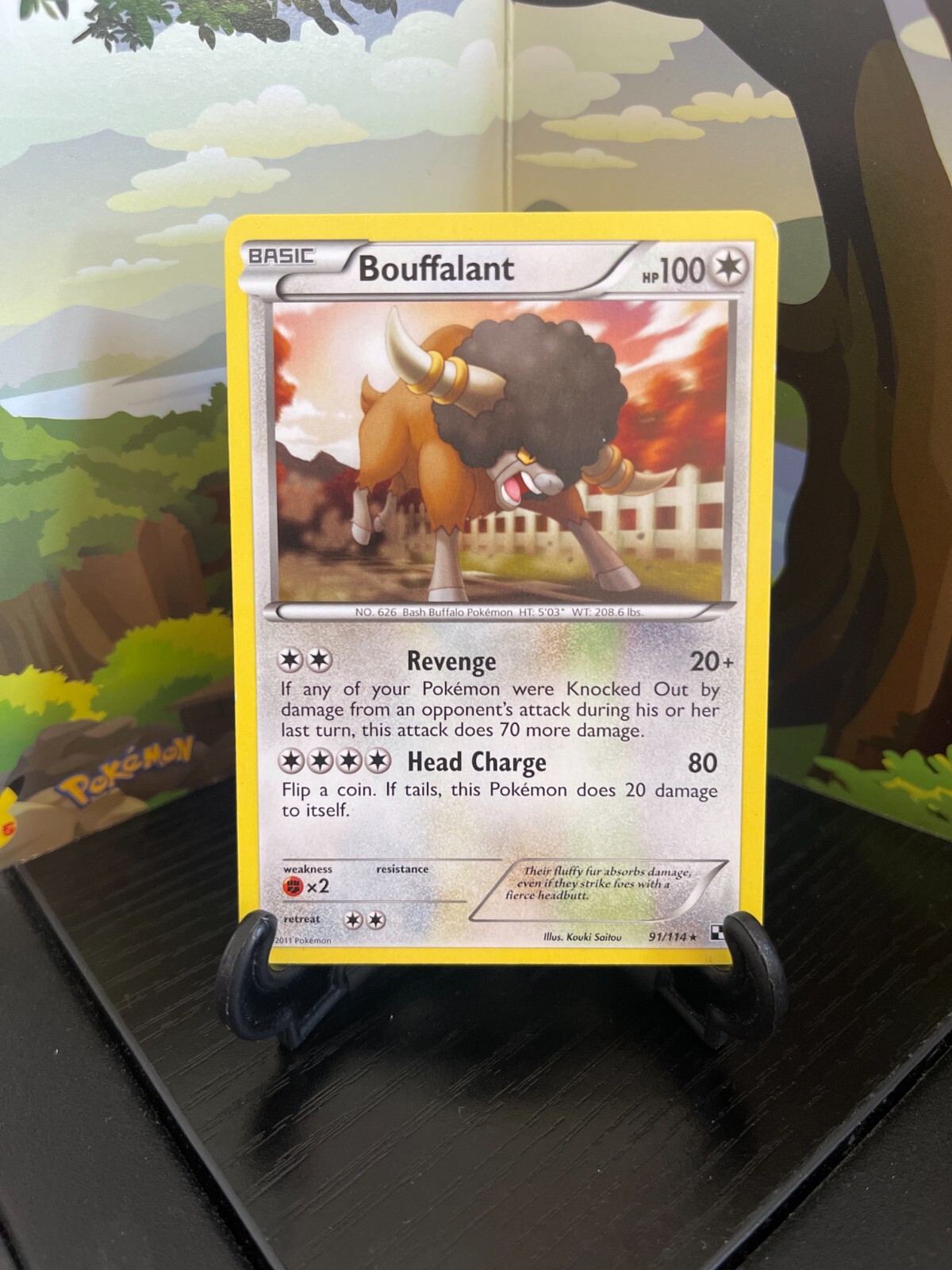 Bouffalant 91/114 - Black & White - Rare - Pokemon Card TCG - LP